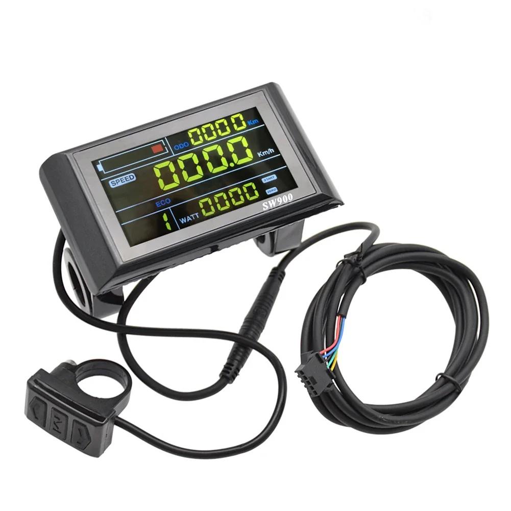 E-Bike SW900 LCD Colorful Display Control Panel 24-60V Electric Bicycle Scooter Riding Speed Time Power Charge Bike Display