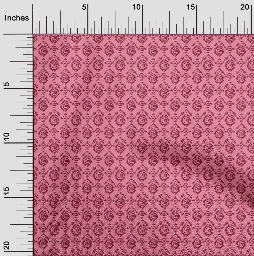 oneOone Tela flexible de algodón con estampado floral de bloques cortados a medida de 40 pulgadas de ancho