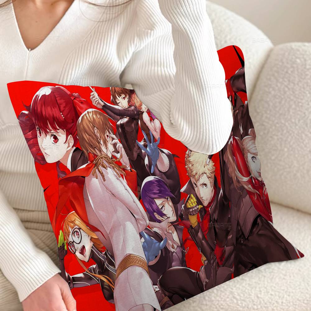 Game P-persona 5 Personalized picture text home decorative pillows Household Gifts 45x45cm