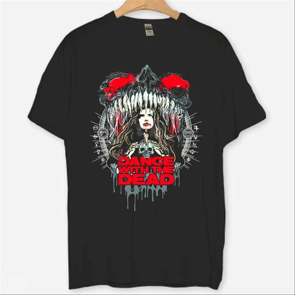

Винтажная футболка Dance With The Dead Band Driven to Madness Черная S-5XL TU563 Унисекс XXXXL
