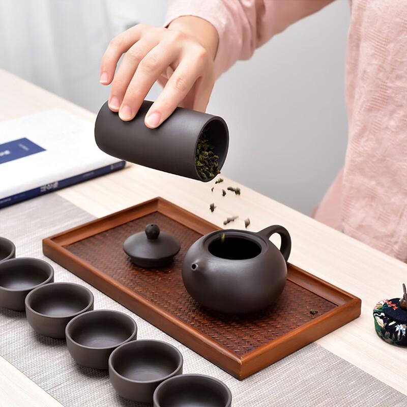 Tuoqiao Zisha Kung Fu Tea Set with 1 Pot and 6 Cups