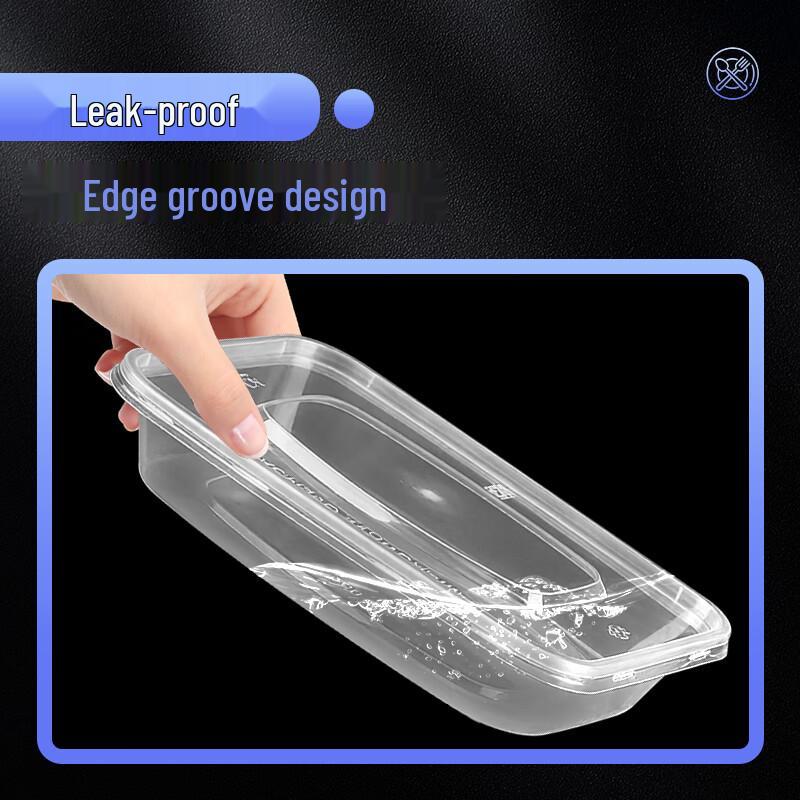 Weibo Rectangular Disposable Lunch Box with Lid