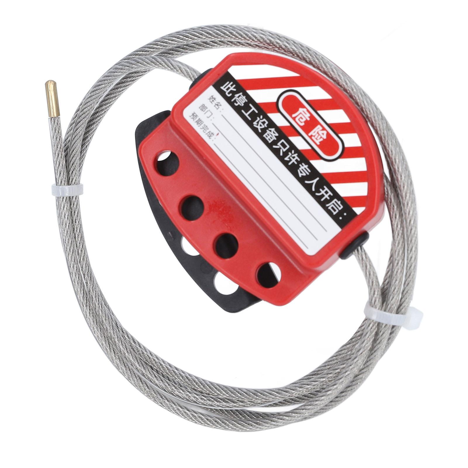 BD L11 4 Candado de Cable Lockout Tagout de 4 mm de Acero Inoxidable Candado de Cable Ajustable para Mantenimiento de Equipos
