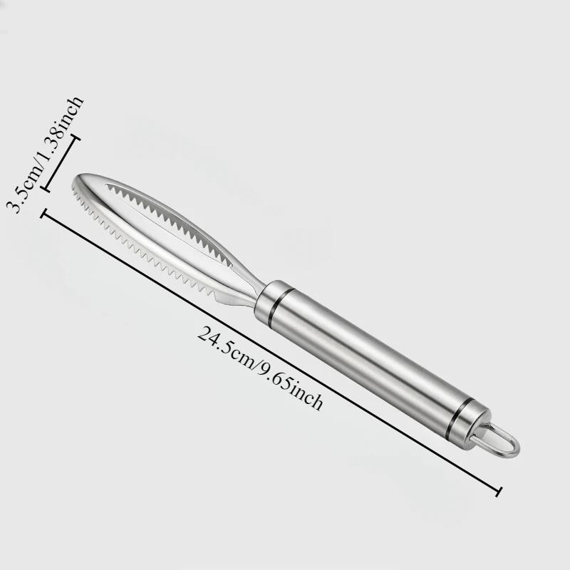 

1шт нержавеющая терка для чистки рыбьей чешуи скребок для удаления чешуи скребок для костей кухонные принадлежности нож для рыбы устройство для удаления рыбьей чешуи серебряный