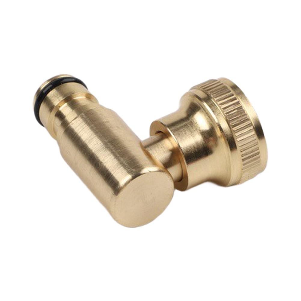 Brass Hose Reel Swivel Elbow Quick Connector, 3/4 for bsp Female, Designed for Long lasting Performance Gold