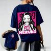 2026 Unisex Demon Slayer Nezuko Kamado Anime T Shirt Women Unisex Short Sleeve Tee Graphic Print Casual Streetwear Summer Trendy