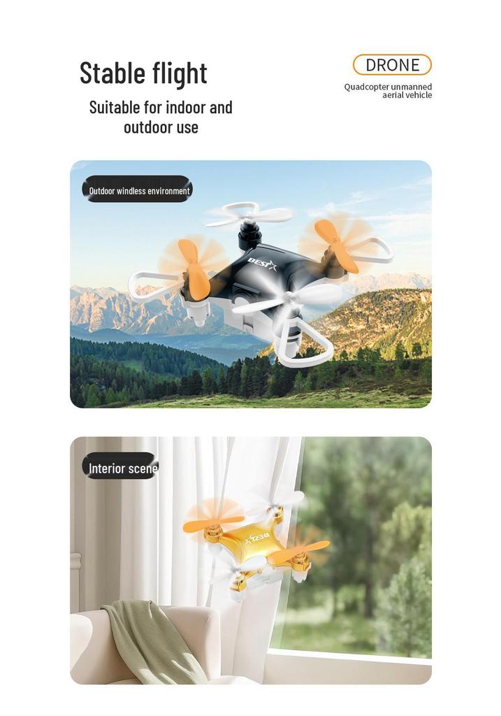 Compact Children's Mini Drone: Fixed-Height Quadcopter Remote Control Toy