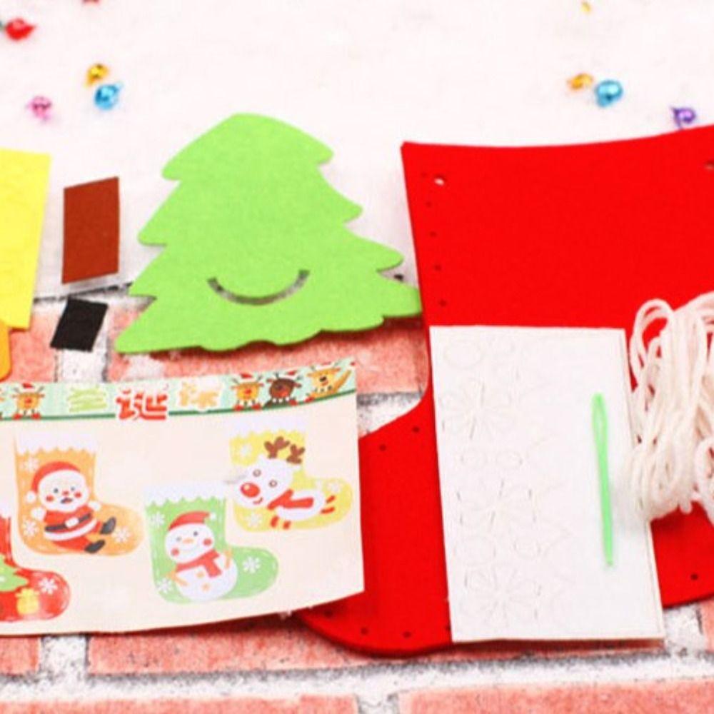 Snowman DIY Christmas Stocking House Decoracion Portable Elk Xmas Bag Hangable Christmas Sock Xmas
