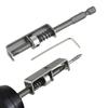 Spring-Loaded Screw Holder Bit, Anti-Drop Clamp, One-Hand Operation, Secure Locking Mechanism.