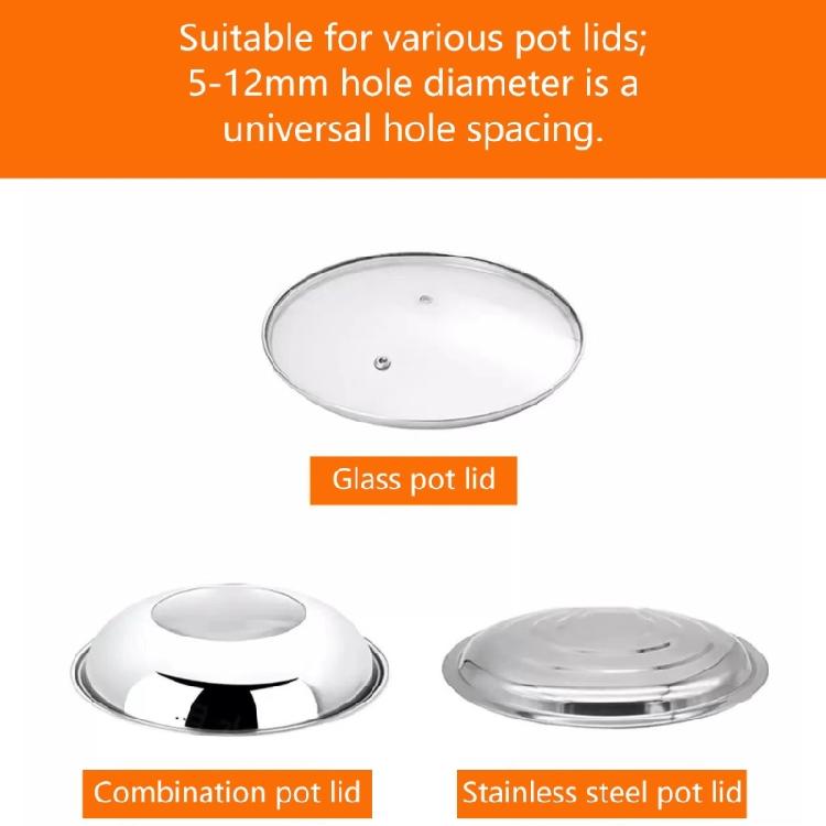 2 Piece Practical Kitchen Lid Handle Replacement Accessory Stainless Steel Durability Feature User Friendly Grip