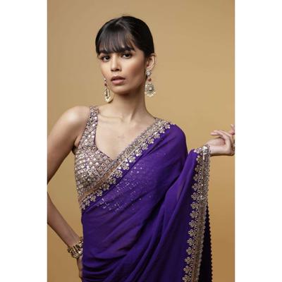 Stylish Cocktail and Party Wear Saree for Women, ,Blouse (Need To Be Stitched As Per Size And Fit)