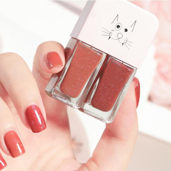 6ml x 2 Nail Decoration Water-proof Dry Quickly Resin 2 in 1 Nail Polish Set for Beauty