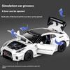 1/32 Scale Skyline Nissan GTR-CSR2 Alloy Sports Car Diecast Metal Model Sound & Light Toy Collect Display Ornament  Gift for Boys