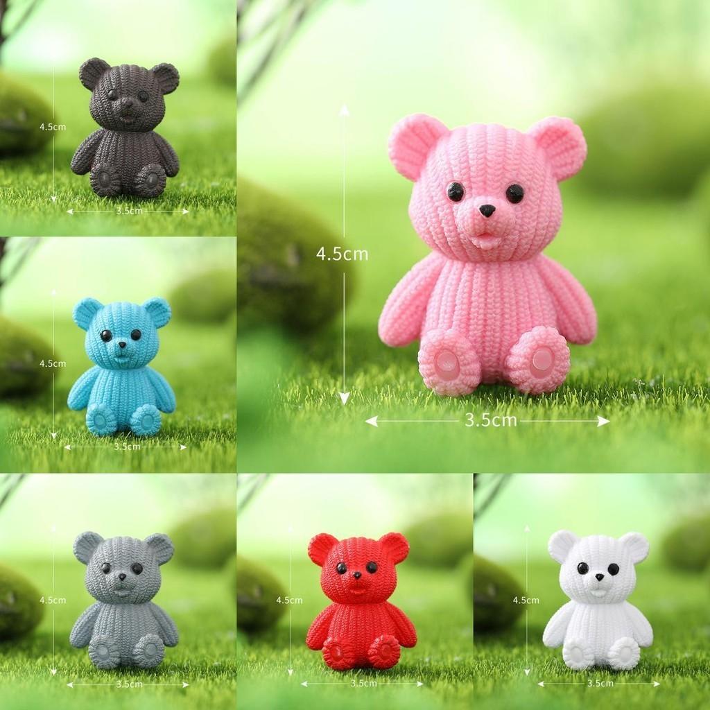 Hairline Bear Keychain Micro Landscape Cartoon Pvc Handicrafts Car Ornaments