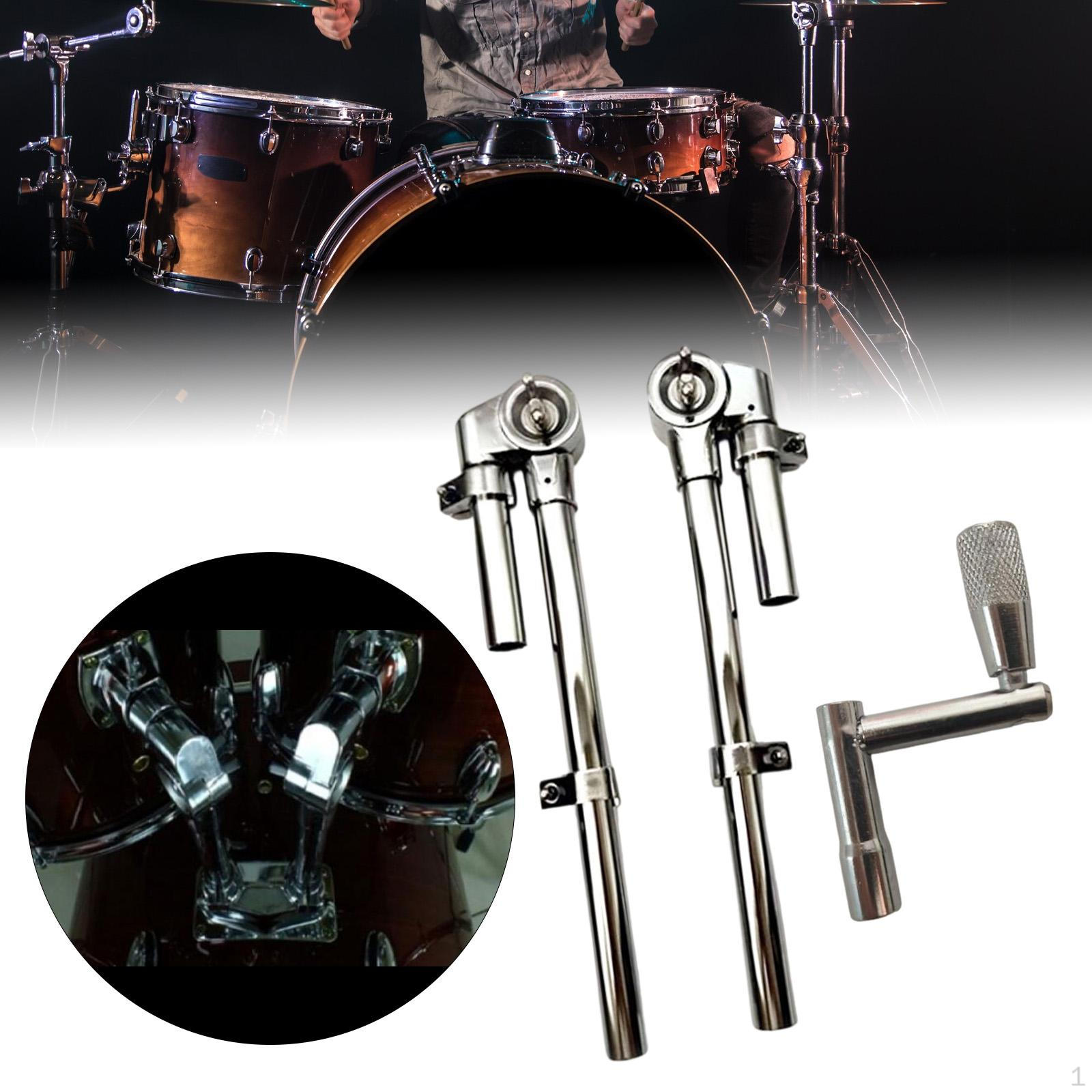2x Tom Drum Mount Brackets Musical Instrument Accessories Display Snare Part Stand Holders for