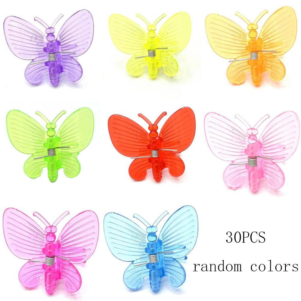 

30pcs Colorful Orchid Clips Butterfly Clamps Garden Plants Vine Climbing Fixed Support Plastic Ornamental Clips Bonsai Decor Mix