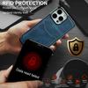 LC.IMEEKE L6 For iPhone 15 Pro Max Magnetic Case Detachable Zipper Wallet Leather Coated PC + TPU Phone Cover