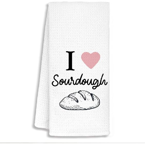 Funny Sourdough Baking Kitchen Towels, Gifts for Sourdough Bakers Tea Dish Towels for Kitchen, Sourdough Baking Bakers Gifts Decorative Hand Towels, Bake-sourdough