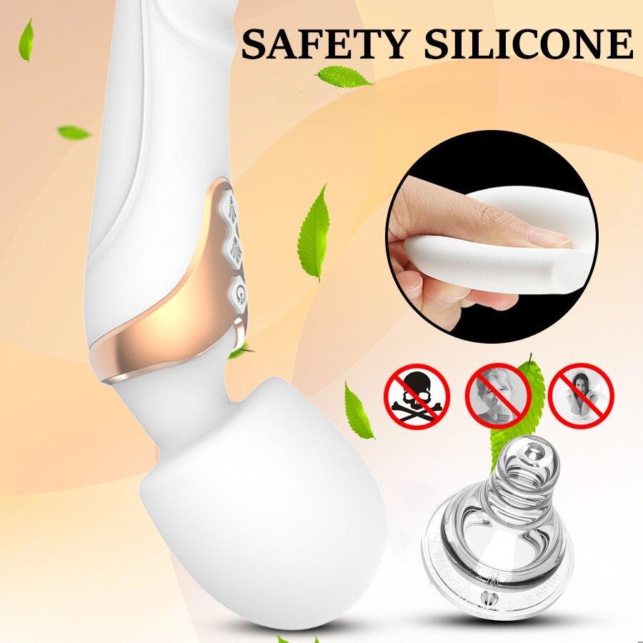 Vibrator AV puternic Dildo Baghetă magică pentru femei 10 moduri Stimulator clitoris G Spot masaj vagin Jucării sexuale pentru adulți pentru femei