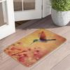 Retro Butterfly Floor Mat Bathroom Door Mat Dirt Resistant and Easy To Maintain Foot Mat