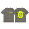 T-shirt Grafiche Divertenti Meme Faccia Grande Sorridente di Shrek Unisex Abbigliamento Donna Harajuku Magliette a Fumetti Estive Casual Ampie Magliette in Cotone