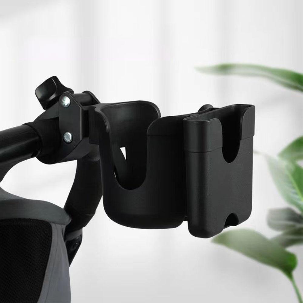 

Универсальный держатель для воды в коляске 2-в-1 с держателем для телефона, универсальный держатель для бутылок для инвалидной коляски, малышей, аксессуары чёрный