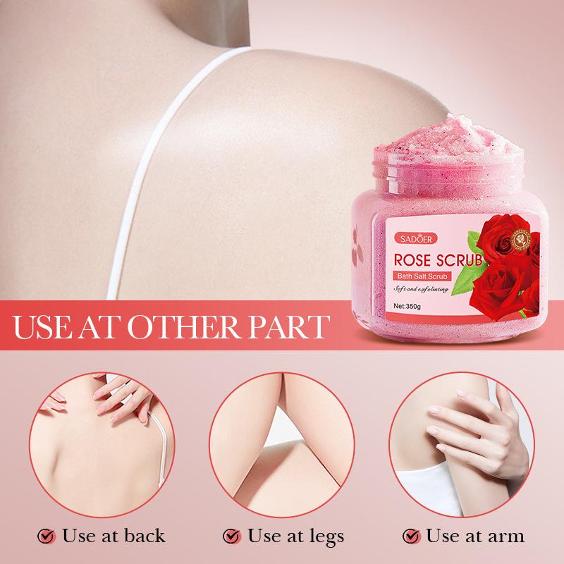350g Scrub Cream. Rose Scrub, Coffee Exfoliating Scrub, Large Capacity Body Cleansing Scrub