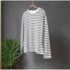 2025 Spring Autumn Long Sleeve Striped T-Shirts Women Basic Casual Tops Female Cozy Loose Cotton Tees T-Shirt New