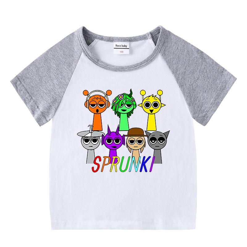 Kids' Summer Color Block Sports Set: Short Sleeve T-Shirt & Hot Pants