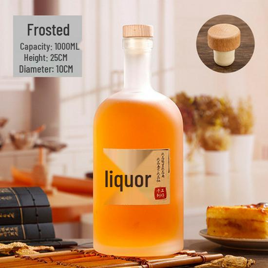 Stylish Glass Bottles for Baijiu, Wine & Vodka - Frosted & Sealed (Half Catty & One Catty Sizes)