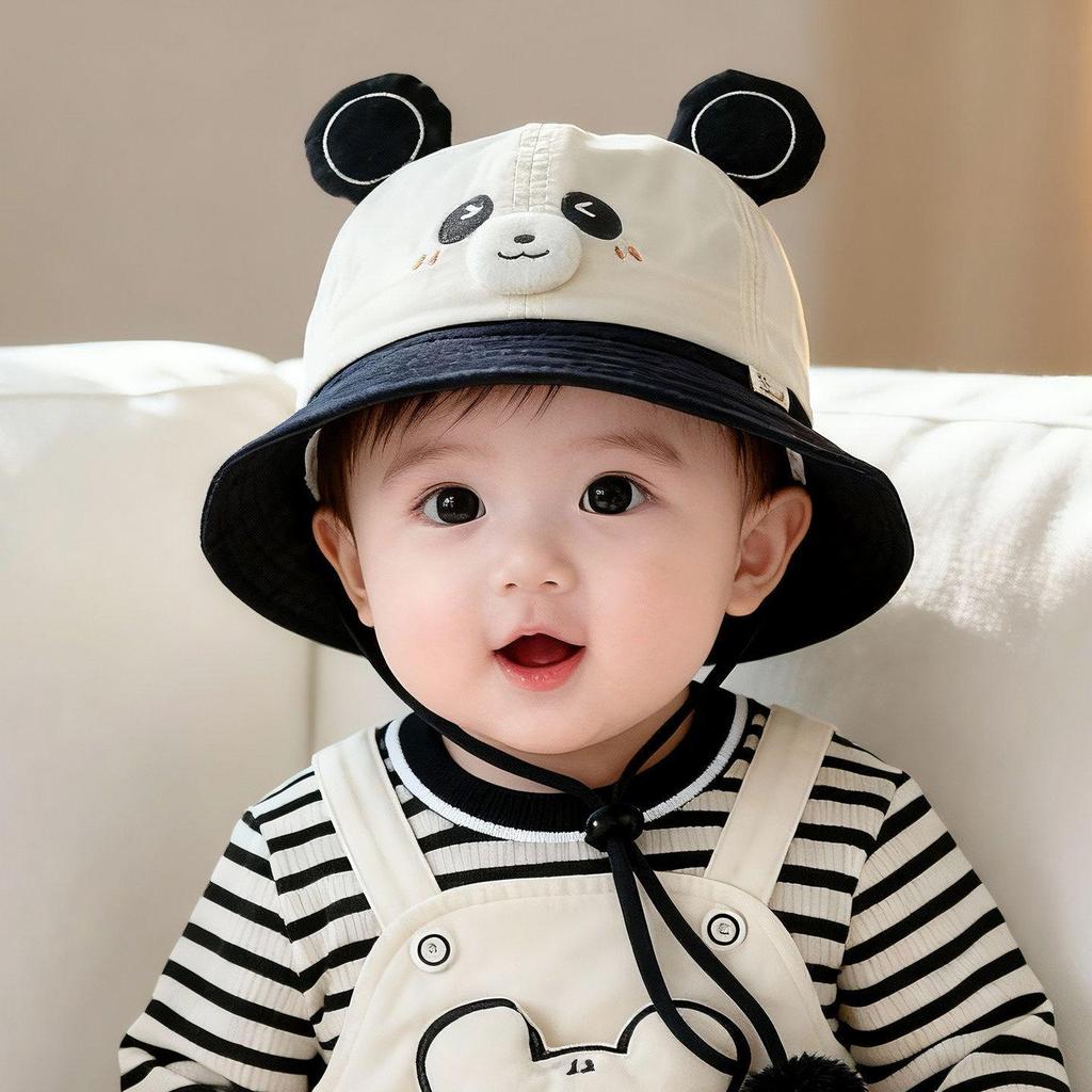 Spring & Autumn Cartoon Animal Baby Bucket Hat - Sun Protection & Windproof for Girls
