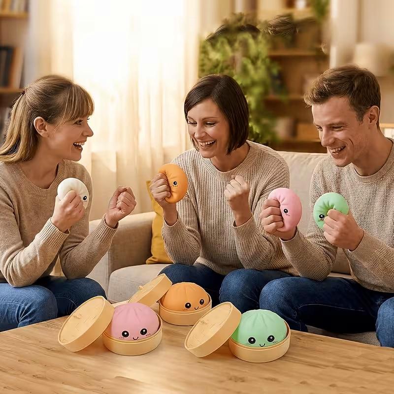 Squishy Spitze Bao/Knödel Kawaii Stressabbau Spielzeug, Mehrfarbig Weiches Material Wiederverwendbar Geschenk für Kinder und Erwachsene Sammlerstück mit Box