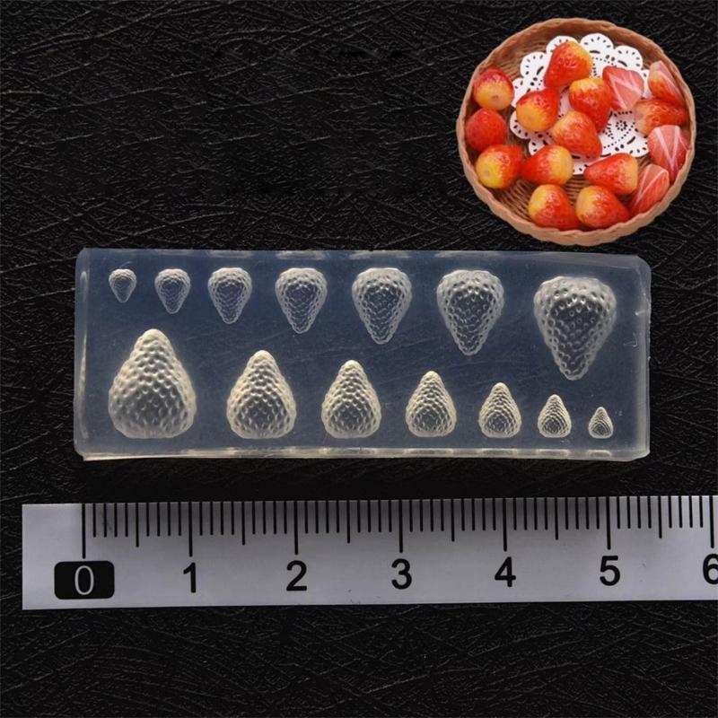 Flexible Silicone Mold With Easy Release For Strawberry Resin Crafts Handmade Projects Home Crafting Accessory