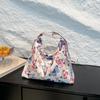Female New Fashion Casual Nylon Fabric Printed Bow Bag Korean Version Shoulder Bag Beach Tote Bags Women New In Handbag CLE