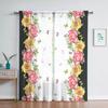 Romantische Rose Blumig Gelbe Blumen Voile Vorhang Wohnzimmer Zuhause Küche Grüne Blätter Schmetterling Fenster Tüll Mit Transparentem Polyester Perfekt Für