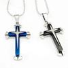 Herren Kreuz Anhänger Edelstahl Kette Halskette Schmuck Charm Geschenk