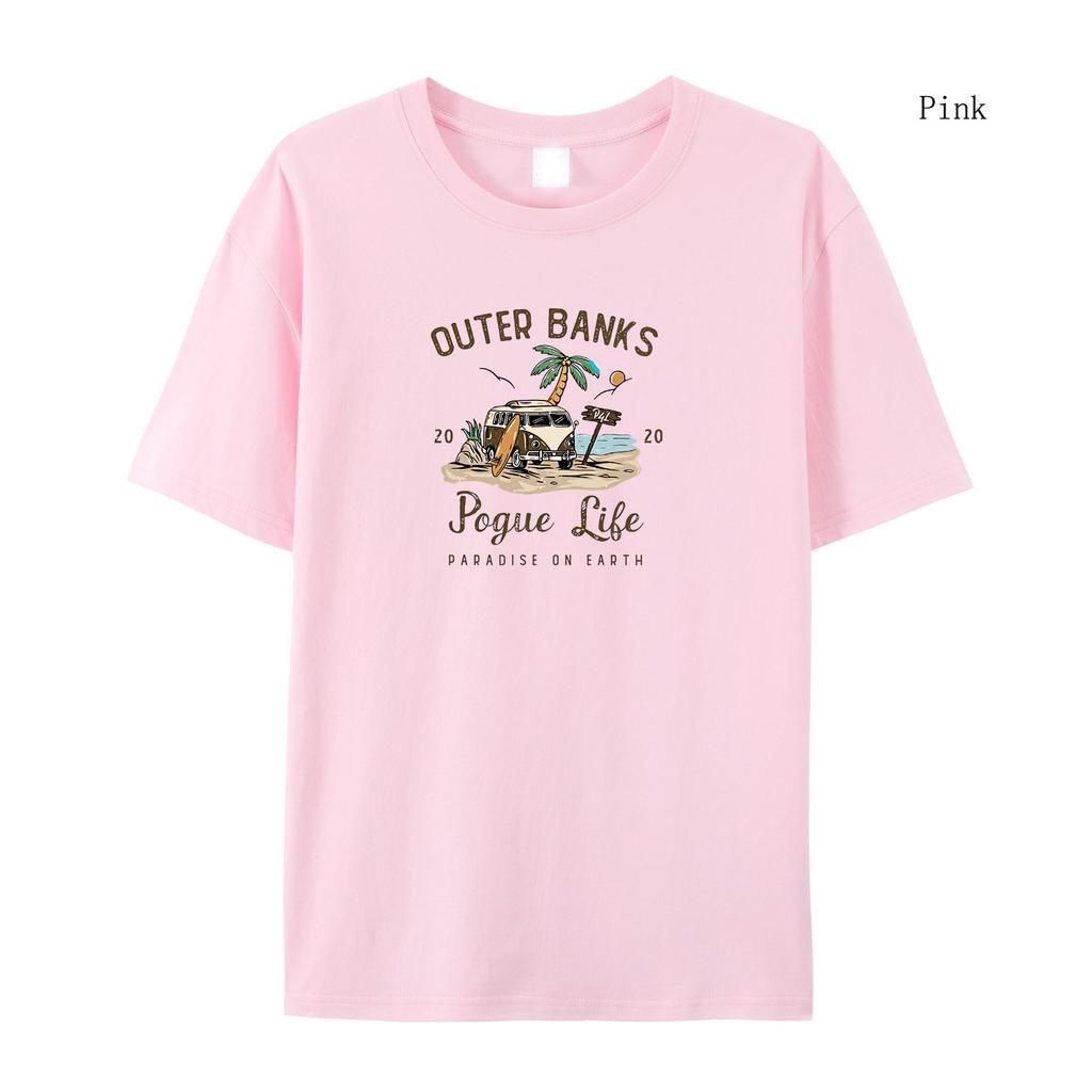 Women's Summer Short Sleeved T-shirt Outer Banks T-shirt  Pogue Life T-shirt  Women Short Sleeved T-shirt Tops