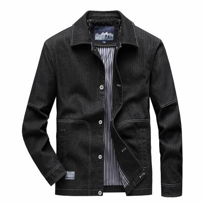 Men's Jacket Collar Casual Jacket Denim Cotton Jacket Men's Clothing