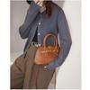Luxury Brand Genuine Leather Women Handbags Fashion Gold Buckle Shoulder Bags Women Retro Cowhide Boston Bags Lady