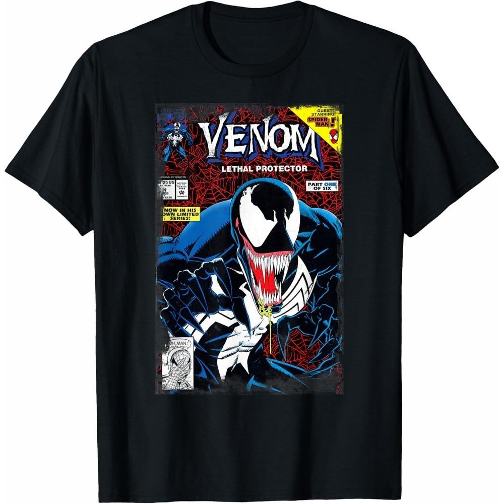 Venom Lethal Protector Marvel TShirt Unisex Short Sleeve Premium Cotton Loose Fit Crew Neck Casual Top for Men S