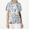 Women's Casual Short Sleeve Button Down Shirt Floral Print Open Front Collar Top Lightweight Summer Blouse Relaxed Fit