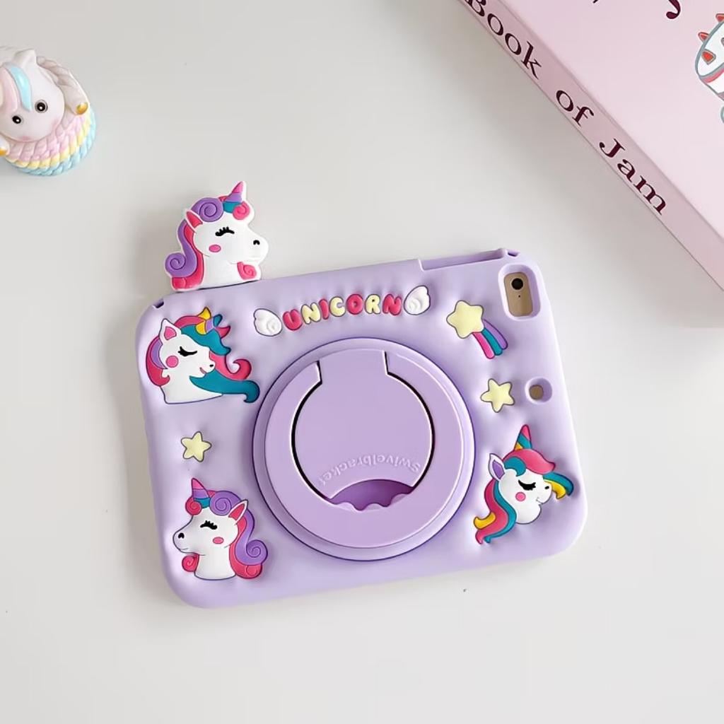For Samsung Galaxy Tab A9 A11 Plus 8.7 11 Inch T290 T295 T297 8.0 A8 A7 S6 Lite 10.4 T510/515  T500/505/507 Cartoon Silicone Kids Stand Tablet Case