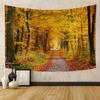 Autumn Forest Tapestry Wall Hanging Natural Fallen Leaves Landscape Hippie Tapestry Colorful Living Room Hanging Wall Tapestry