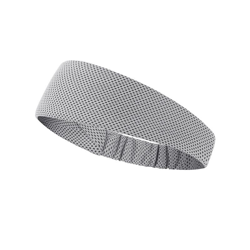 

Summer Sports Headband, Breathable Fitness Sweatband, Non Slip Elastic Sweat Wicking Headband for Tennis Running серый