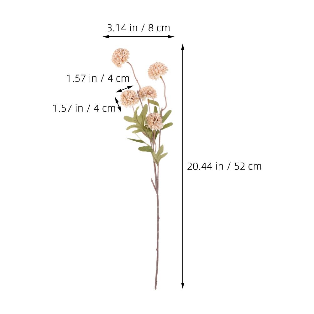 

5Pcs Lifelike Plastic Artificial Dandelion Flowers Realistic Fake Dandelion for Wedding Decoration Home Party DIY Flower белый