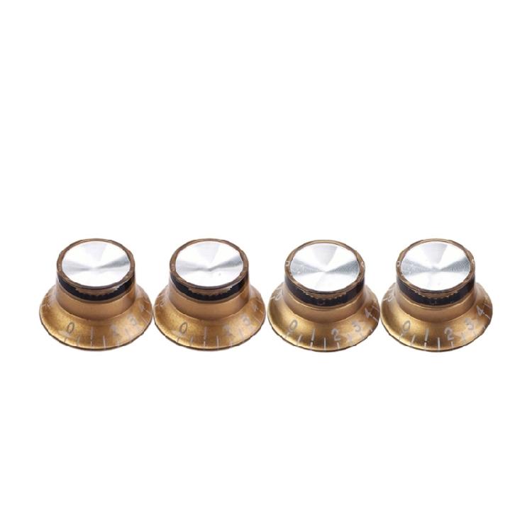 4 Stück Gitarren-Geschwindigkeitsregler-Knöpfe Elektrische Gitarre Topfhut-Knöpfe Kunststoff Gitarren-Lautstärke- und Tonregler-Knöpfe Einfach zu bedienen