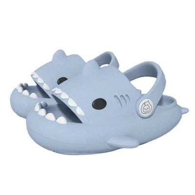 Hai Sandalen Hausschuhe Zehensandalen Indoor Outdoor Sandalen Hai Kinder Riemen Kinder (Hellblau, 15,0 cm)