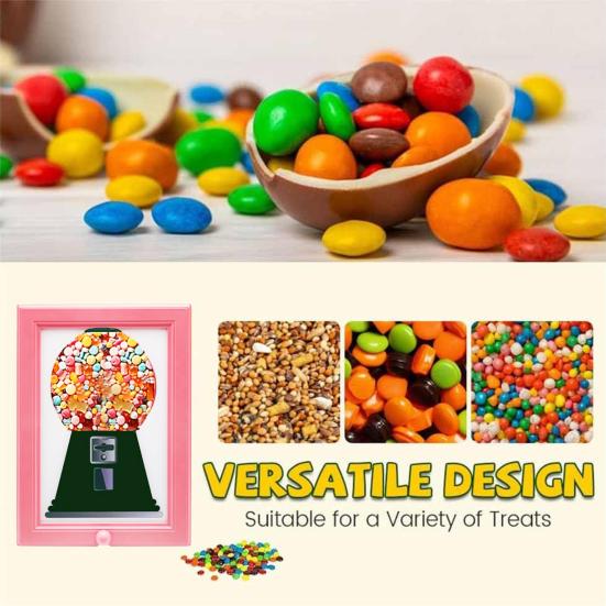 Candy Dispenser Photo Frame Wall Mount Desktop Hanging Gumball Machine Interactive Snack Spinner Picture Frame Gift for Candy Lovers
