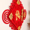 Vietnamese New Year Lantern Red Plum Blossom Flannel Chinese Knot Wall Hanging Pendant for Home Office Festival Decoration