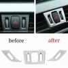16-21 Car Inner Console Emergency Button Cover Trim Matte Silver For BMW X1 F48